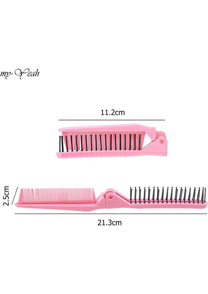 Myyeah Katlanır Cep Taraklar Taşınabilir Seyahat Pembe Masaj Saç Fırçası Anti-Statik Taraklar Saç Kuaförlük Taraklar Saç Şekillendirici Araçları (Yurt Dışından) fırsatları