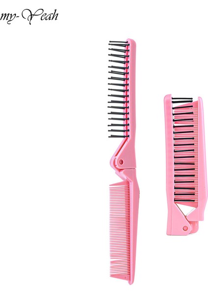 Myyeah Katlanır Cep Taraklar Taşınabilir Seyahat Pembe Masaj Saç Fırçası Anti-Statik Taraklar Saç Kuaförlük Taraklar Saç Şekillendirici Araçları (Yurt Dışından) indirimleri