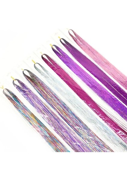 Parlak Sparkle Saç Tinsel Seti Gökkuşağı Kadınlar Renkli Glitter Bling Saç Uzatma Pırıltı Saç Örgü Için Dazzles Aksesuarları (Yurt Dışından)