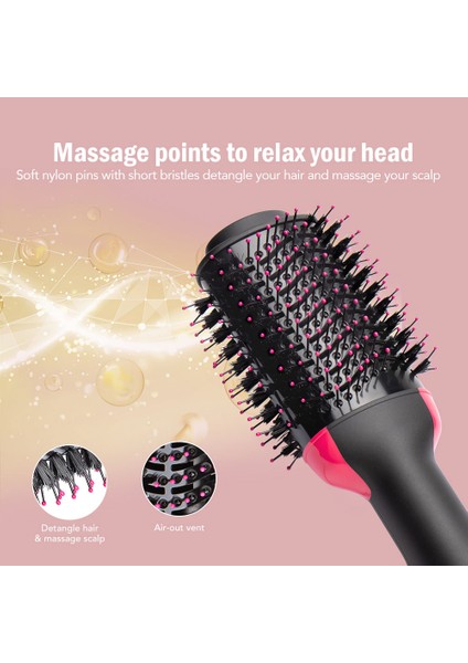 Bir Adım Sıcak Hava Fırçası Çok Fonksiyonlu Saç Kurutma Makinesi Düzleştirici Bigudi Tarak Bir Adım Profesyonel Salon Saç Şekillendirici ve Dolgunlaştırıcı Iyon Darbe (Yurt Dışından) indirimleri