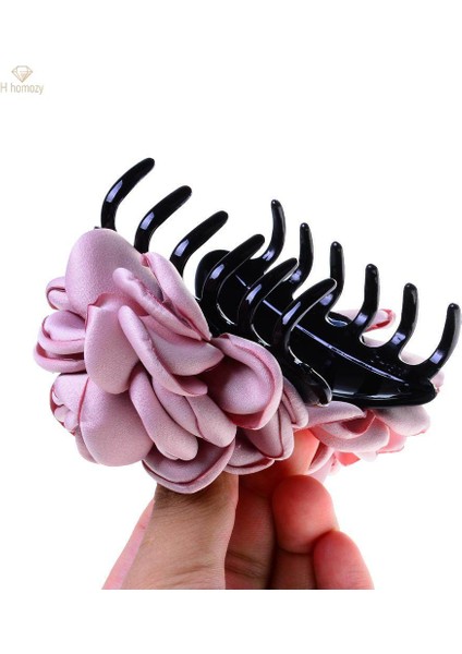 2 Parça Moda Kumaş Gül Çiçek Büyük Saç Kelepçe Pençe Klip Aksesuarları (Yurt Dışından) modelleri