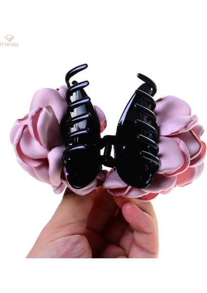 2 Parça Moda Kumaş Gül Çiçek Büyük Saç Kelepçe Pençe Klip Aksesuarları (Yurt Dışından) fırsatları