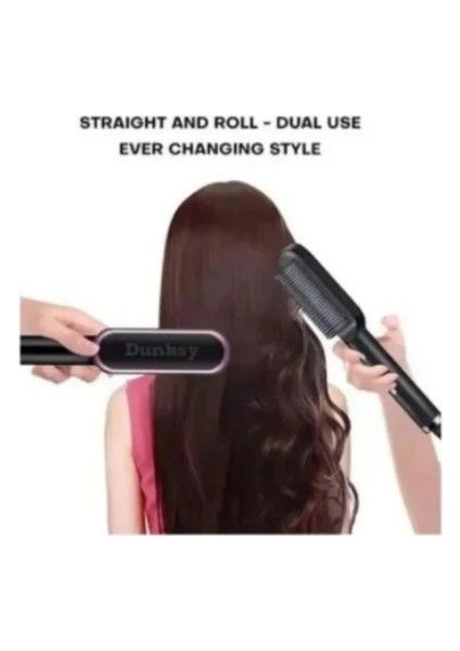 Orijinal) 909 Fırça Saç Düzleştirici Fırçası Kızlar Için Tarak Stili / Saç Şekillendirici Saç Tarak Fırçası Sıcaklık Ayarlı (Yurt Dışından) modelleri