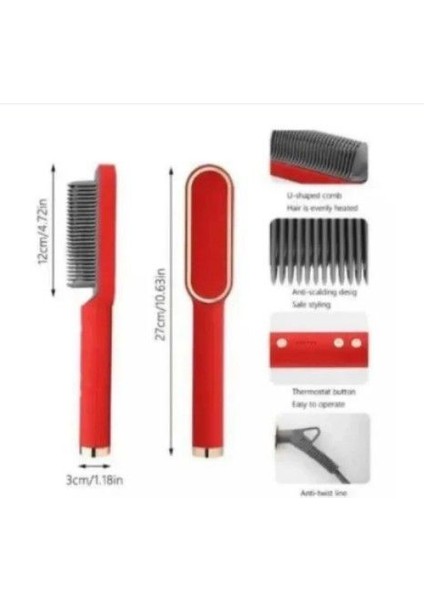 Orijinal) 909 Fırça Saç Düzleştirici Fırçası Kızlar Için Tarak Stili / Saç Şekillendirici Saç Tarak Fırçası Sıcaklık Ayarlı (Yurt Dışından) indirimleri