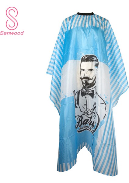 Kuaför Cape Titiz Dikiş Mavi Beyaz Şerit Saç Kesme Güzellik Bezi (Yurt Dışından) fırsatları