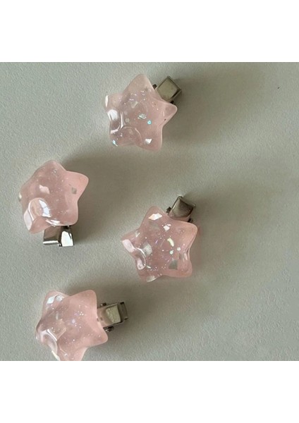 Düğün Saç Tokası Yıldız Firkete Yavaş Yavaş Pembe Saç Tokası Reçine Saç Tokalarım Sevimli Dekoratif Saç Tokaları Saç (Yurt Dışından)