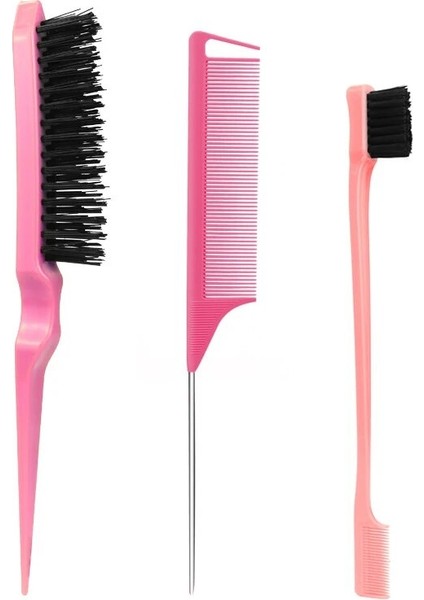 3 Adet/grup Çift Taraflı Kenar Kontrol Saç Tarak Saç Şekillendirici Saç Fırçası Aksesuarları Yeni Fırça Tarak Şekillendirici Bölme Tarak (Yurt Dışından)