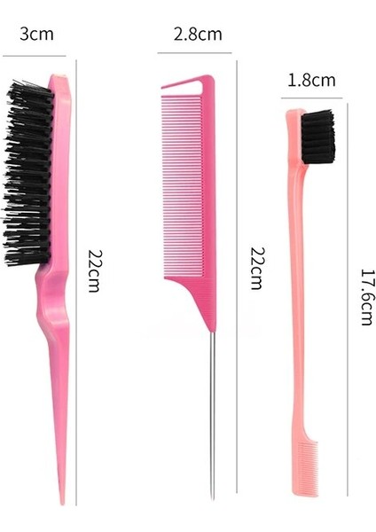 3 Adet/grup Çift Taraflı Kenar Kontrol Saç Tarak Saç Şekillendirici Saç Fırçası Aksesuarları Yeni Fırça Tarak Şekillendirici Bölme Tarak (Yurt Dışından) modelleri