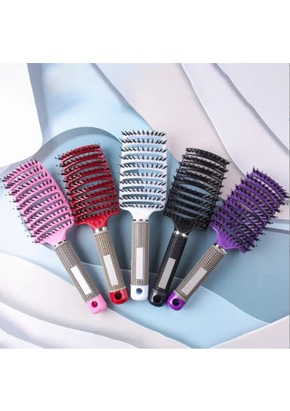 Sihirli Saç Düzleştirme Fırçası Kıl Naylon Kadın Islak Kıvırcık Detangle Saç Fırçası Salon Kuaförlük Şekillendirici Araçları (Yurt Dışından)