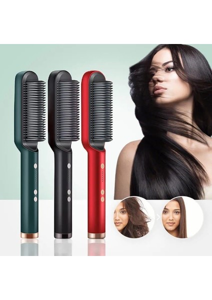 Ahair Düzleştirici Sıcak Tarak Bukle Maşası Çok Hızlı Elektrikli Doğrultma Fırçası Sıcak Satış 2023 (Yurt Dışından)