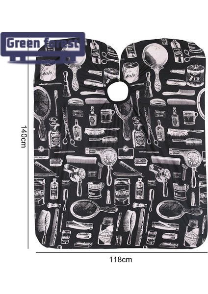 Yeşil Orman Kuaför Elbisesi Kolay Temizlenebilir Ayarlanabilir Çıtçıtlı Sakal Önlüğü (Yurt Dışından) fiyatları