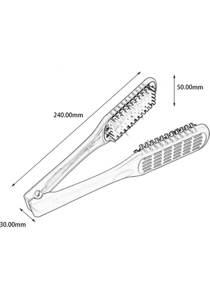Seramik Doğrultma Tarak Çift Taraflı Fırça Kelepçe Saç Kuaförlük Doğal Elyaflar Kıl Saç Tarak Hairstylig Aracı (Yurt Dışından) indirimleri