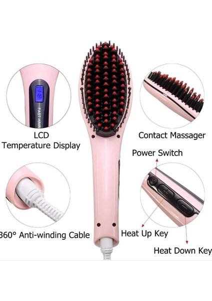 Saç Düzleştirici 906 Saç Düzleştirici Tarak Fırçası (Yurt Dışından) fiyatları