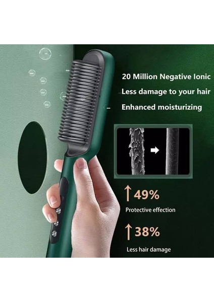 Haşlanma Teknoloji, Hızlı Isınma, 5 Isı Seviyesi, Otomatik Kapanma Özelliğine Sahip Çok Renkli Saç Düzleştirme FırçasıEv, Seyahat ve Salonda Saç Düzleştirme Mükemmel (Yurt Dışından) indirimleri
