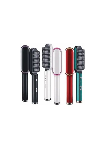 (Orijinal) 909 Fırça Kızlar Için Saç Düzleştirici Fırçası Tarak Stili / Saç Şekillendirici Saç Tarağı Fırçası, Sıcaklık Ayarlı 130 °c Ila 200°C (Yurt Dışından) modelleri