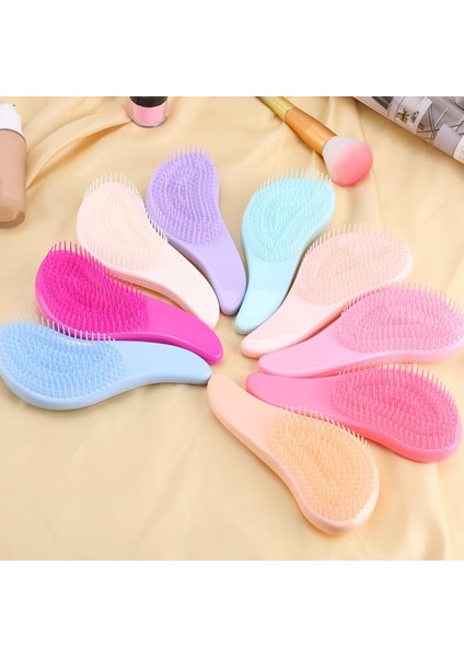 Mini Anti-Statik Kuru Islak Tarak Masaj Saç Fırçası Kıvırmak Düz Masaj Tarak Profesyonel Salon Saç Fırçası Kadınlar Kızlar Için Hediyeler (Yurt Dışından)