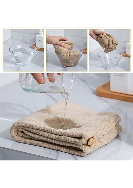 Mikrofiber Saç Havlusu, Premium Kıvrılma Önleyici Saç Kurutma Wrap Kadın Erkek Kuru Saç Şapka, Süper Emici, Sarılmış Banyo Kap (Yurt Dışından) fırsatları