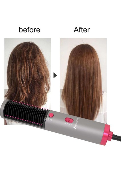 3'ü 1 Arada Saç Düzleştirici, Fön Makinesi ile Hızlı Kuruyan Ptc Seramik Kaplama Negatif Iyon Fırçası Saç Şekillendirme Için (Yurt Dışından) fiyatları
