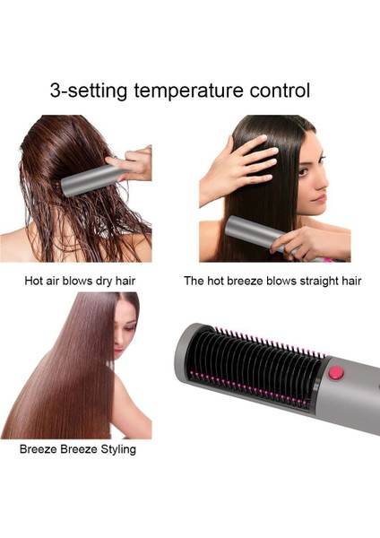 3'ü 1 Arada Saç Düzleştirici, Fön Makinesi ile Hızlı Kuruyan Ptc Seramik Kaplama Negatif Iyon Fırçası Saç Şekillendirme Için (Yurt Dışından) modelleri