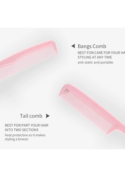 Yeni 2020 4 Adet/takım Pembe Siyah Saç Tarak Berber Aksesuarları Düzleştirme Fırçası Anti-Statik Salon Saç Bakımı Şekillendirici Aracı Saç Için (Yurt Dışından) modelleri