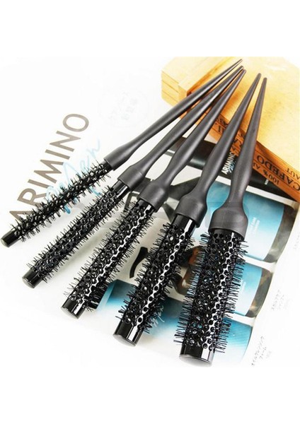 Profesyonel 1/4 Adet Siyah Yuvarlak Saç Tarak Naylon Tarak Tüp Yuvarlak Tarak Kuaförlük Saç Maşası Fırçaları Şekillendirici Araçları 2 # (Yurt Dışından)