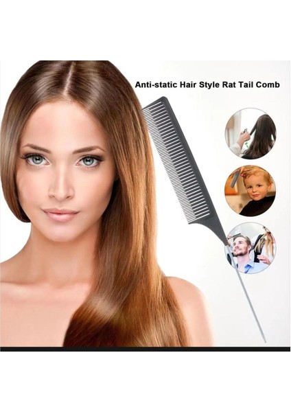 Kuyruk Saç Stili Metal Tarak 8.8 Inç (Yurt Dışından)