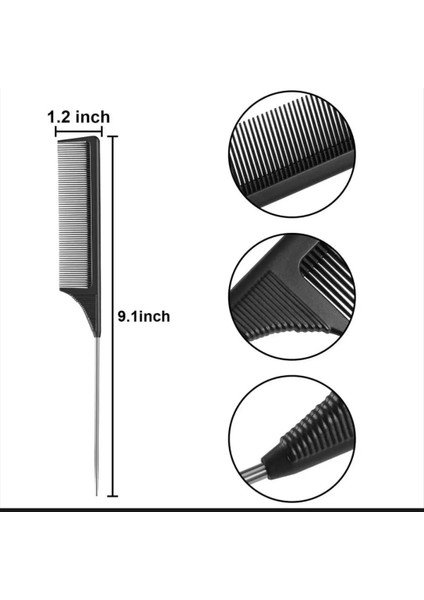 Kuyruk Saç Stili Metal Tarak 8.8 Inç (Yurt Dışından) fiyatları
