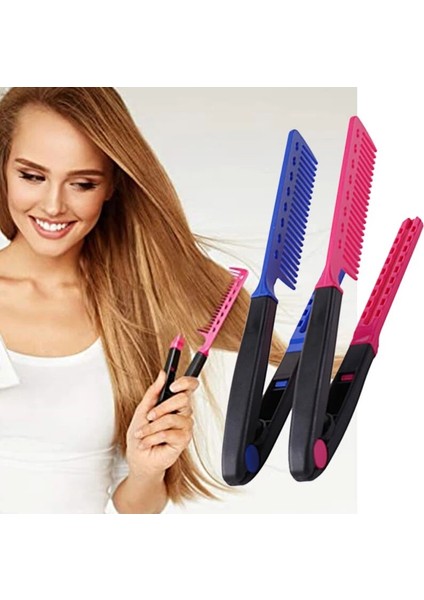 Yıkanabilir Saç Bakımı Düz Saç Tarak V Şekilli Tarak Saç Düzleştirici Fırça V Tipi Katlanır Kuaförlük Şekillendirici Aracı Yeni (Yurt Dışından)