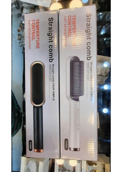 Fırça Çok Fonksiyonlu Saç Düzleştirici - Profesyonel Elektrikli Saç Düzleştirici Fırça Isıtmalı Tarak Düz ve Kıvırcık Şekillendirme Aracı (Yurt Dışından) modelleri