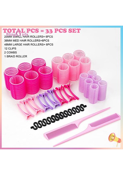 Klipsli Saç Rulosu Taraklı Kendinden Tutmalı Saç Rulo Seti (Yurt Dışından) fırsatları