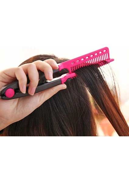 V Şekilli Tarak Saç Düzleştirici Katlanır Dolaşık Açıcı Saç Fırçası Dıy Yeniden Kullanılabilir Saç Şekillendirici Kuaförlük Tarak Aksesuarları (Yurt Dışından) modelleri