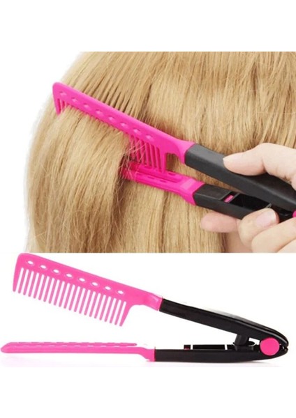 V Şekilli Tarak Saç Düzleştirici Katlanır Dolaşık Açıcı Saç Fırçası Dıy Yeniden Kullanılabilir Saç Şekillendirici Kuaförlük Tarak Aksesuarları (Yurt Dışından) fırsatları