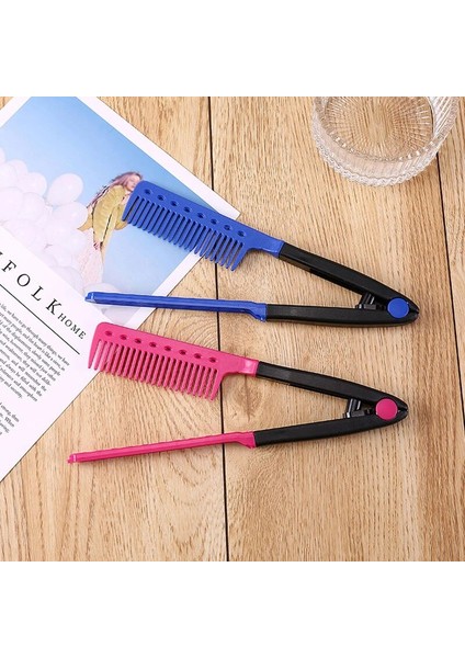 V Şekilli Tarak Saç Düzleştirici Katlanır Dolaşık Açıcı Saç Fırçası Dıy Yeniden Kullanılabilir Saç Şekillendirici Kuaförlük Tarak Aksesuarları (Yurt Dışından) indirimleri