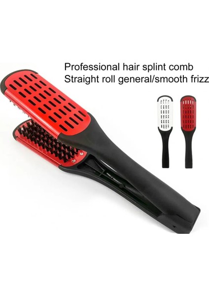 Pratik V Şeklinde Saç Düzleştirici Çift Fırça Tarak Saç Şekillendirme Tarak Uzun Ömürlü Kuaförlük Aracı (Yurt Dışından) fiyatları