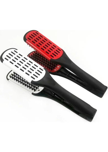 Pratik V Şeklinde Saç Düzleştirici Çift Fırça Tarak Saç Şekillendirme Tarak Uzun Ömürlü Kuaförlük Aracı (Yurt Dışından) fırsatları