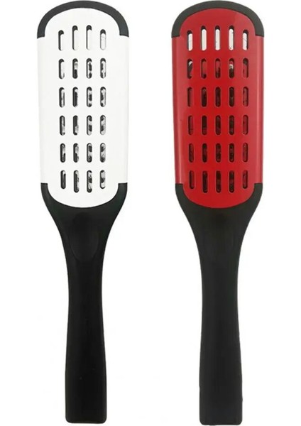 Pratik V Şeklinde Saç Düzleştirici Çift Fırça Tarak Saç Şekillendirme Tarak Uzun Ömürlü Kuaförlük Aracı (Yurt Dışından) indirimleri