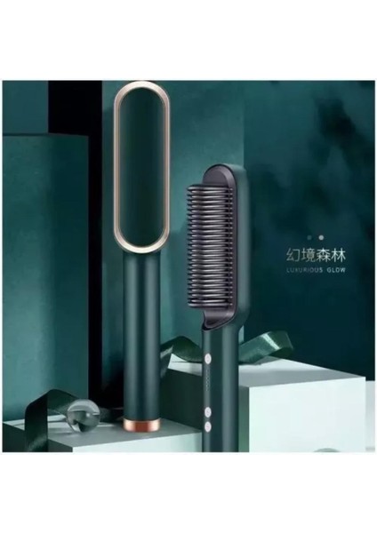 Kızlar ve Kadınlar Için Elektrikli Profesyonel Saç Düzleştirici Fırça Veya Tarak (Yurt Dışından)