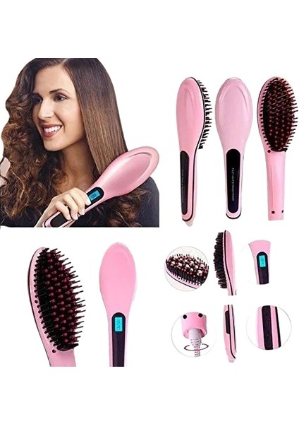 Elektrikli Saç Düzleştirici Fırçası (Yurt Dışından)
