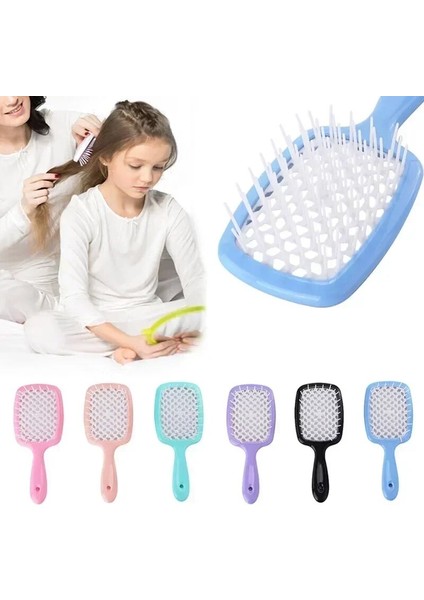 Çocuklar Saç Tarak Geniş Diş Hava Yastığı Tarak Çocuk Kız Saç Derisine Masaj Tarak Saç Fırçası Oymak Ev Salon Kuaförlük Aracı (Yurt Dışından)