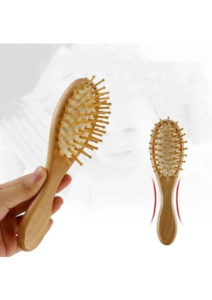 Yenidoğan Bebek Ahşap Fırça Bebek Doğal Yün Tarak Yenidoğan Saç Fırçası Bebek Kafa Doğum/vaftiz/doğum Günü Bebek Duş Hediyesi (Yurt Dışından)