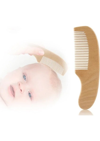 Yenidoğan Bebek Ahşap Fırça Bebek Doğal Yün Tarak Yenidoğan Saç Fırçası Bebek Kafa Doğum/vaftiz/doğum Günü Bebek Duş Hediyesi (Yurt Dışından) fırsatları