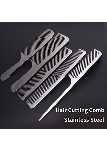 Yüksek Kaliteli Paslanmaz Çelik Gümüş Metal Berber Tarağı Kuaförlük Salonu Saç Kesme Tarağı Erkekler ve Kadınlar Için (Yurt Dışından)