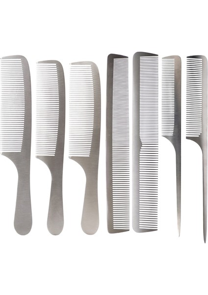 Yüksek Kaliteli Paslanmaz Çelik Gümüş Metal Berber Tarağı Kuaförlük Salonu Saç Kesme Tarağı Erkekler ve Kadınlar Için (Yurt Dışından) indirimleri