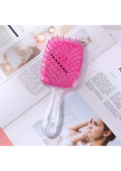 Şeffaf Içi Boş Örgü Tarak Islak Kuru Kadın Kafa Derisi Masaj Tarak Saç Fırçası Içi Boş Salon Kuaförlük Aracı Saç Tarağı Kafa Masajı (Yurt Dışından) fırsatları