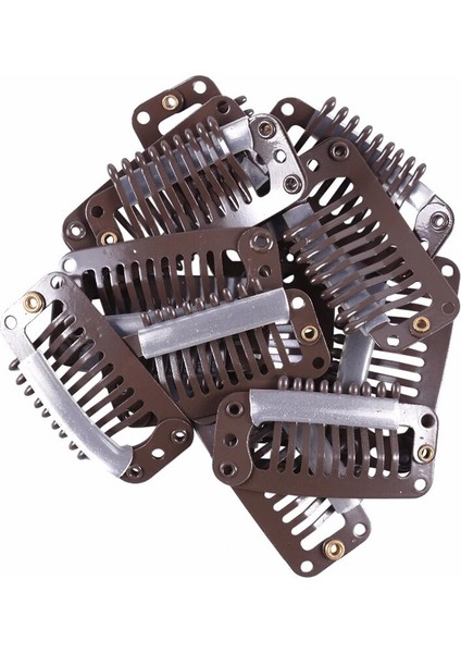 Lüks 5 Adet Siyah Paslanmaz Çelik Peruk Klipler Tarak Çıtçıtlı Tokalar Kauçuk ile Saç Uzatma Peruk Dıy 6 Diş Snap-Tarak (Yurt Dışından) modelleri