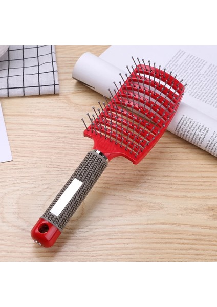 Plastik Naylon Anti-Statik Saç Fırçası Kavisli Sıralı Saç Derisi Masaj Şekillendirici Tarak (Yurt Dışından) fiyatları