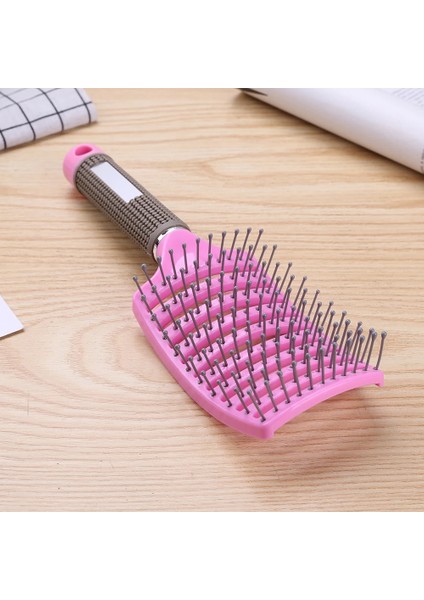 Plastik Naylon Anti-Statik Saç Fırçası Kavisli Sıralı Saç Derisi Masaj Şekillendirici Tarak (Yurt Dışından) indirimleri