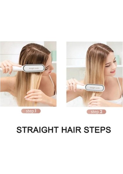 Saç Düzleştirici Profesyonel Elektrikli Fırça Isıtmalı Tarak Düz ve Kıvırcık Şekillendirme Aracı (Yurt Dışından) fırsatları
