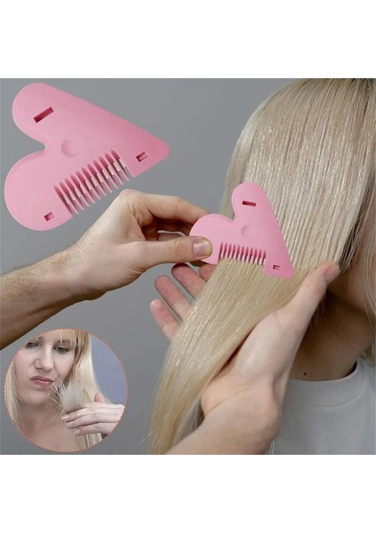 Sevimli Manuel Saç Kesme Tarağı Kalp Çift Taraflı Saç Tarak Aşk Patlama Hit Ince Çocuk Saç Kesme Tarağı Kendini Giyotin (Yurt Dışından)