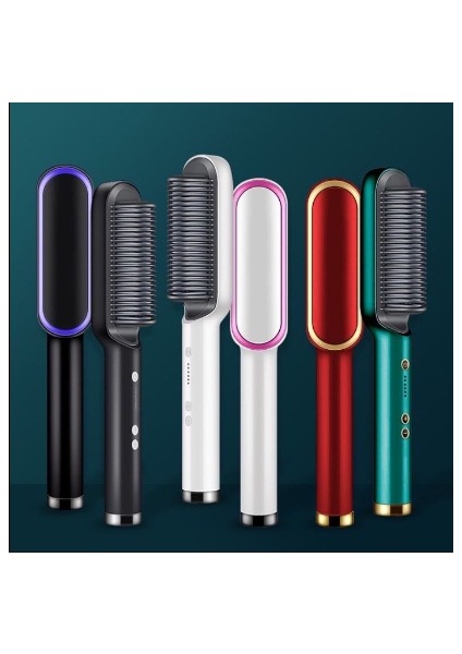 (909 Saç Düzleştirici) Sıcak Saç Düzleştirici Fırçası Kadın Saç Şekillendirici (Yurt Dışından) indirimleri